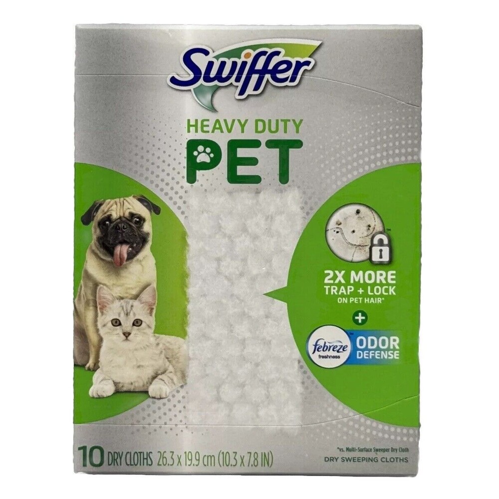 Swiffer Sweeper Pet Heavy Duty Dry Sweeping‎ Pad Refill Febreze Odor Defense